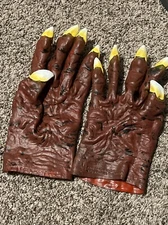 2002 The Paper Magic Group Red Monster Costume Halloween Hands Gloves