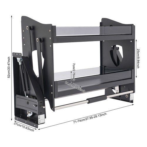 Organizador de gabinete extraíble de 2 niveles gabinete de cocina estante extraíble EE. UU. - Imagen 2 de 19