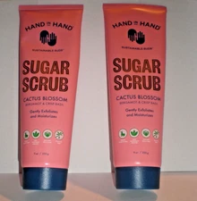 Hand in Hand Sugar Scrub Sustainable Suds Cactus Blossom Vegan 2 Tubes 9 OZ each