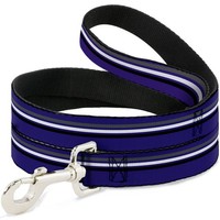 "Dog Leash Racing Stripes Purple/Gray/White/Black Narrow 0.5\" (Us Import)"