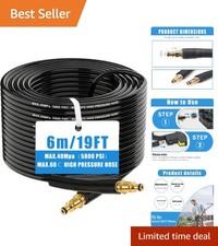 Quick-Connect 6M Pressure Washer Hose - Durable & Flexible for Outdoor Cleaning