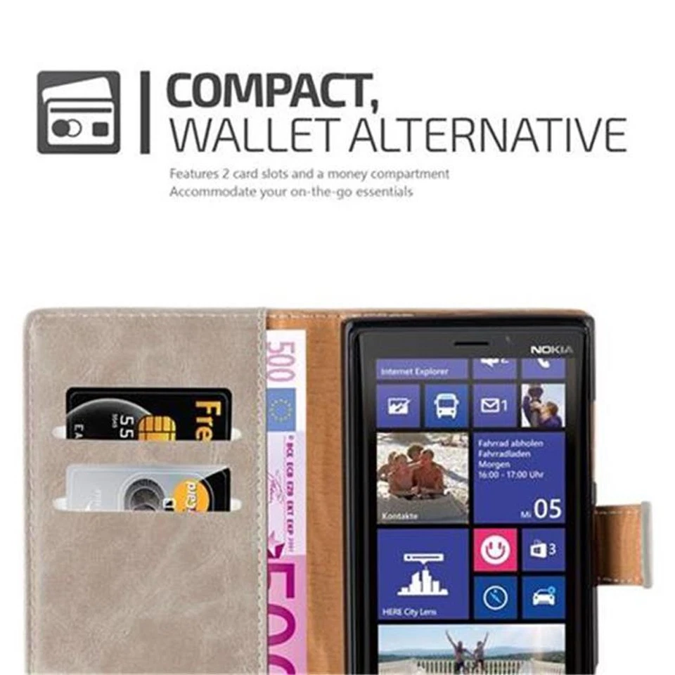 Funda para Nokia Lumia 920 Protección Billetera Cubierta Magnética Lujo Libro Foto 3 de 4