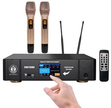 Professional 4000W Digital Karaoke Sound Amplifier W/ Touch Screen & Mics