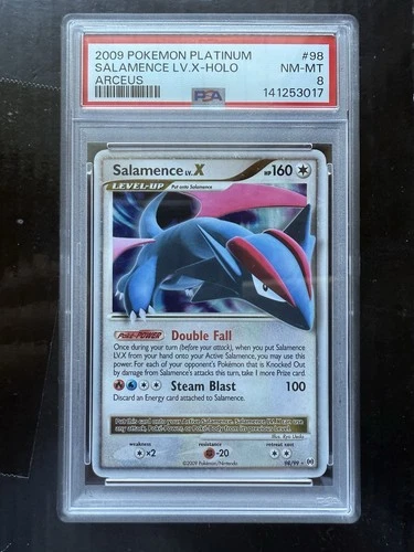 2009 Pokemon Platimun Arceus Salamence LV X Holo 98/99 PSA 8