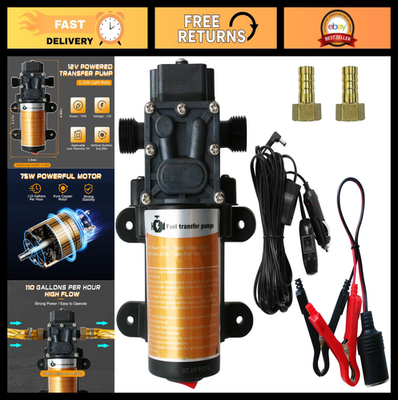 #ad #ad Portable 12V Electric Gas Transfer Pump 75W Motor 110 GPH for Vehicles Boats $68.99