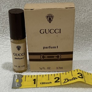 Vintage NOS Gucci Parfum 1 Mini Perfume Bottle 0.12 fl oz (3.7 ml) w/ Box