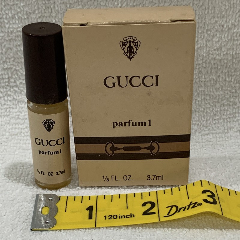 Vintage NOS Gucci Parfum 1 Mini Perfume Bottle 0.12 fl oz (3.7 ml) w/ Box
