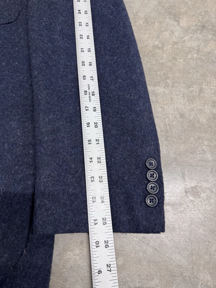 Chaqueta Blazer De Colección Lands End Para Hombre 44L Azul Marino 100% Lana Tweed Abrigo Deportivo Foto 4 de 4
