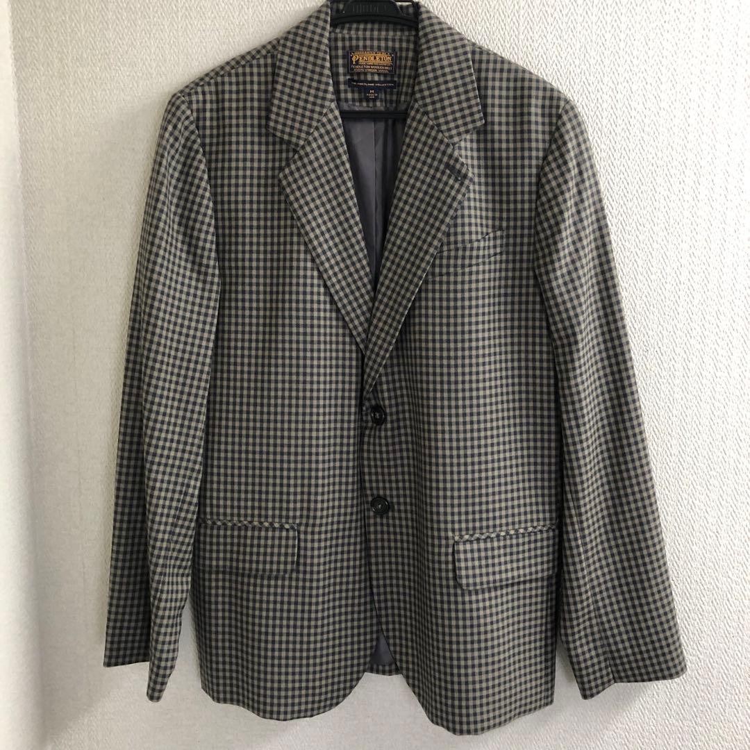 Pendleton Wool Jacket M Check/Tweed Tailored Spri… - image 1