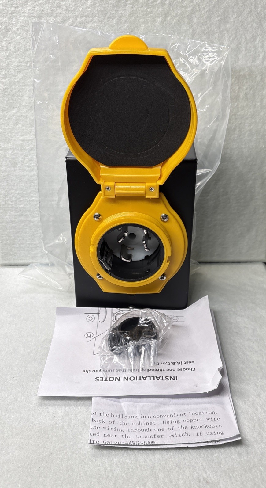 Power Inlet Box, Nema Ss2-50p Power Inlet Box For 3 Prong Ge