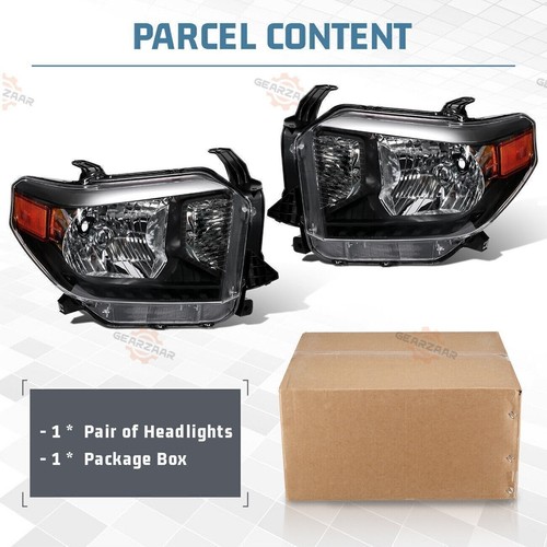 Faros de repuesto negros para camioneta Toyota Tundra TRD 2014-2021 - Imagen 9 de 13