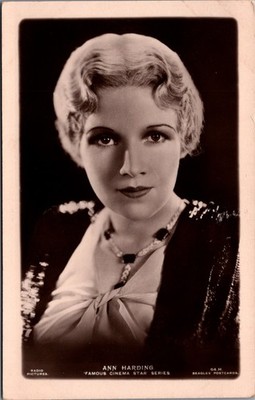 Ann Harding RPPC Real Photo Postcard J. Beagles Cinema Star 1930s