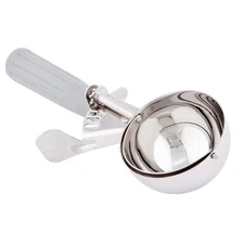4 Oz Portion Scoop Ice Cream Disher with Trigger Release, Stainless Steel Coo...
