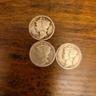 Mercury Dime Lot of 3. 90% Silver.