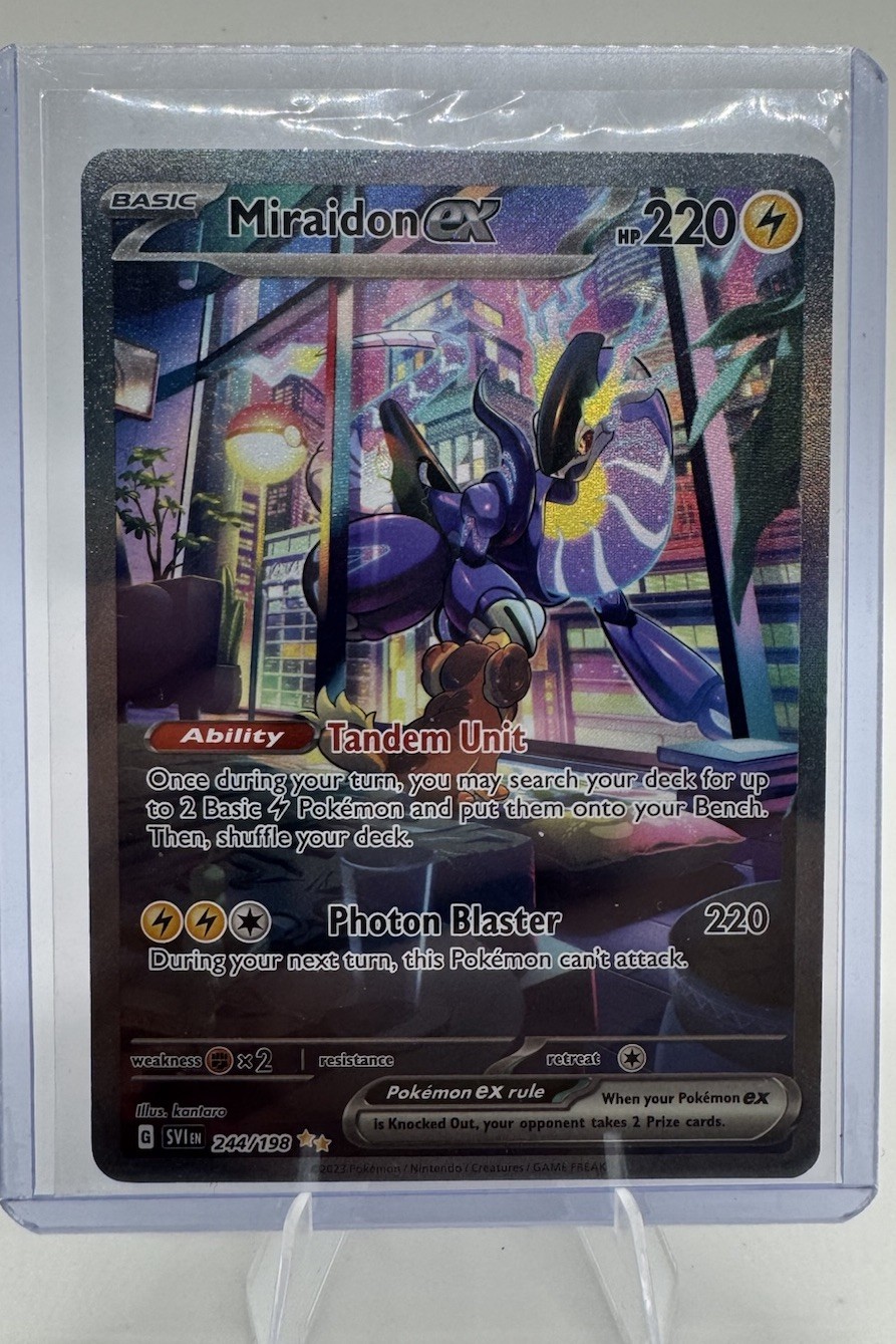 Pokemon Miraidon ex 244/198 SVI Scarlet  Violet Base Secret Illustration Rare LP