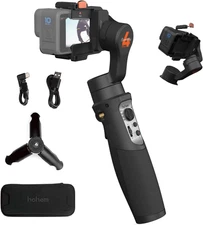 3-Axis Gimbal Stabilizer for GoPro, PX4 Splash Proof with Tripod and Bluetooth