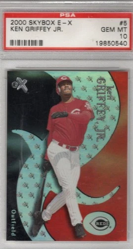 2000 SkyBox E-X KEN GRIFFEY JR # 5 (PSA 10 GEM MT) MLB Hall of Fame (540