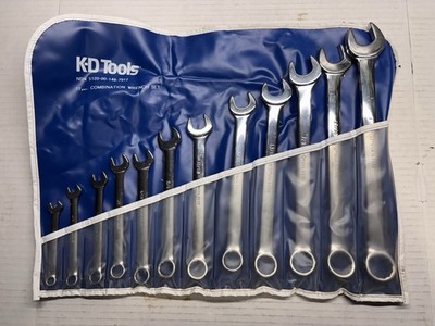 K-D TOOLS 12 pc Combination Wrench Set 5/16'' - 1'' with case USA