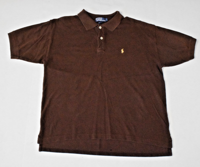 Vintage Polo Ralph Lauren Shirt Size M/L 80s 90s Espresso Brown