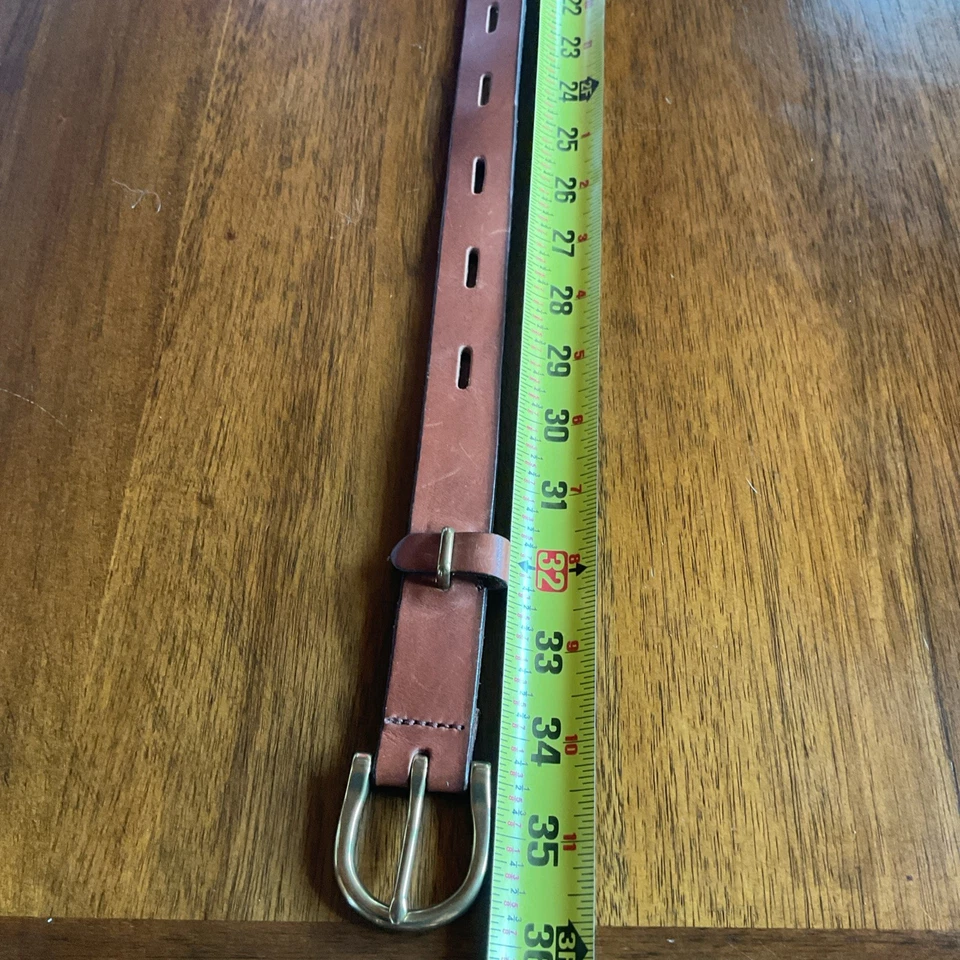 Madewell Womens Leather Gold Tone Buckle Belt Brown Size Extra Small - Image 4 of 4
