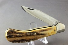 CASE TESTED (1920-1940) Saddlehorn Trapper Knife, Stag Handles