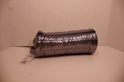 BRAND NEW GRAY PUFFY COSMETIC STORAGE BAG WITH TAGS