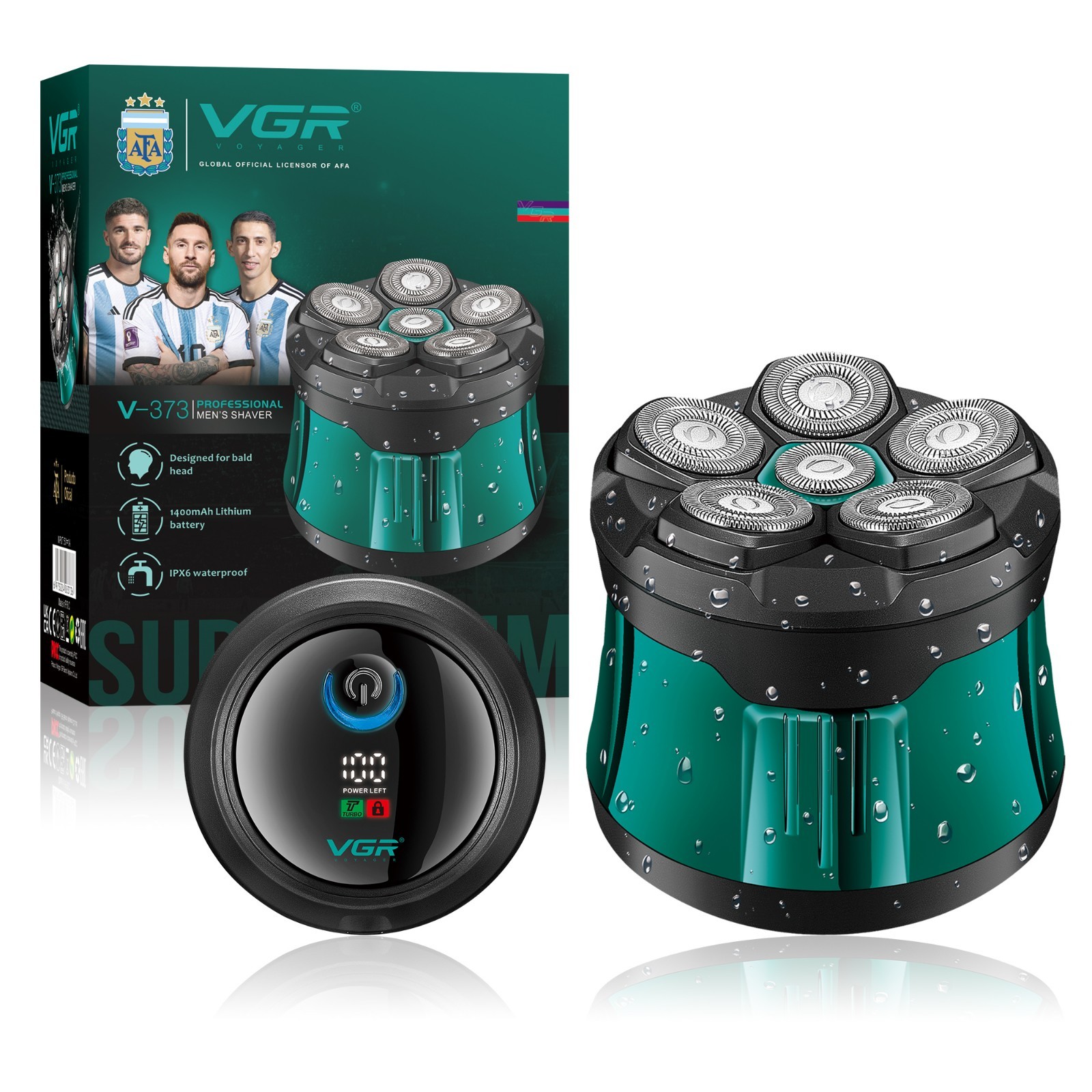 VGR Head Shavers for Bald Men Magnetic Head Cordless Electric Waterproof Razor