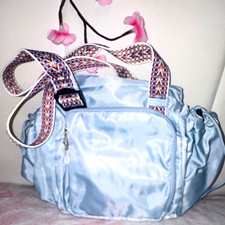 Baby Play Yard Carry Bag, Foldable Blue/Gray for Infant Toddler