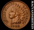 1908 Indian Head Cent - Scarce  High Grade  Lustrous  No Reserve  #J8278