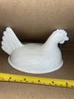 Vintage White  Milk Glass  Chicken Hen On Nest TOP ONLY