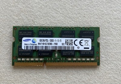 8GB RAM 2Rx8 PC3L-12800S-11-13-F3 1600MHz Samsung SO-DIMM