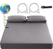 Earthing Grounding Fitted Sheets Silver Fiber  Organic Cotton EMF Protection