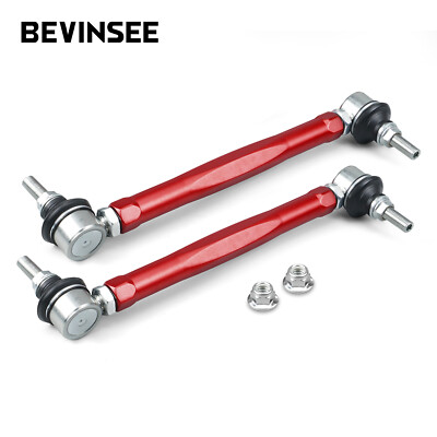 BEVINSEE Adjustable Sway Bar End Link Set For BMW E46 E85 323 325 328 330 Z4