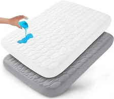 2-Pack Waterproof Pack 'n Play Sheet Quilted Fitted Protector for Graco Playard