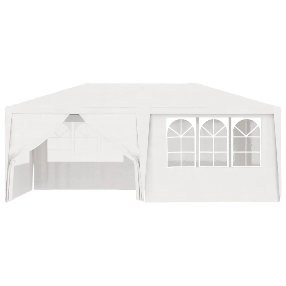 NNEVL Professional Party Tent with Side Walls 4x6 m White 90 g/m² - Image 2 of 4