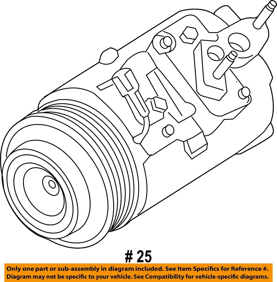 Used A/C Compressor fits: 2020 Ford Edge 2.0 Grade A - Image 4 of 4
