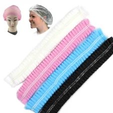 25pcs Disposable Hair Net Bouffant Cap for Kitchen  Non Woven Head Cover