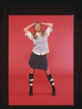 Britney Spears Schoolgirl Pin up Vintage 35mm Photo Agency Stamped Transparency 