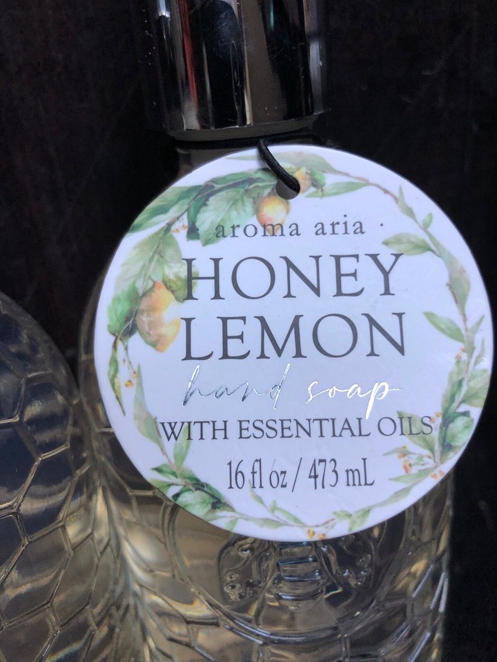 (2x Pack) Aroma Aria Honey Lemon Liquid Hand Soap Wash 16 oz/473 ml