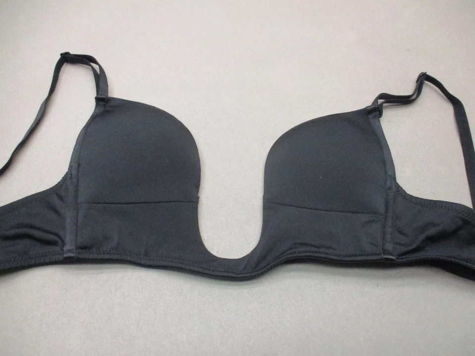 34C Moda Formas Mujer Negro Forrado U-Plunge Cierre Trasero Prendas moldeadoras Sujetador 4G Foto 2 de 4