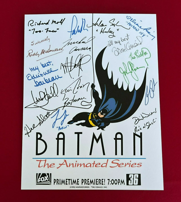 Batman: The Animated Series Title Card Cast-Signed 8.5x11