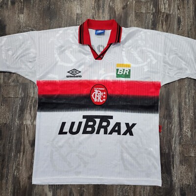 1997 Umbro Flamengo Away Soccer Jersey Romario Men XL Brazil World