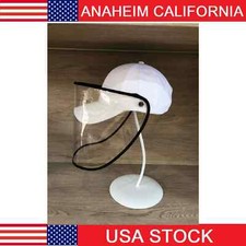 White Baseball Cap Detachable Protective Face Shield Visor