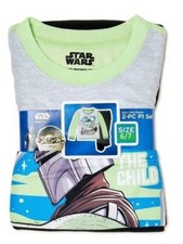 Star Wars Boys SZ 6-7 Mandalorian Baby Yoda The Child 2 Piece Pajama Sleep Set