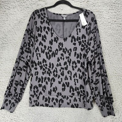 Yours Clothing Leoparden Pullover Grau Yours Clothing Pullover Mit