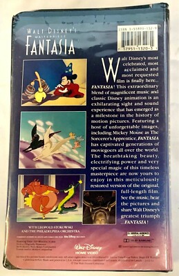 Fantasia (VHS, 1991) Walt Disney Masterpiece RARE NEW SEALED