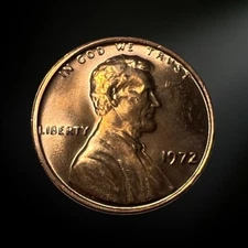 1972 P Philadelphia Lincoln Memorial Penny Brilliant Uncirculated (BU)