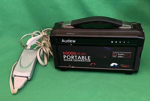 Audew UltraPure Sine Wave 200w Portable Solar Generator  Model S601.