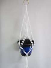 MACRAME PLANT HANGER 24 inch Vintage Style White - Choose Color