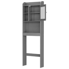 Over The Toilet Storage Rack Bathroom Cabinet Organizer Shelf Rack for Home Gray